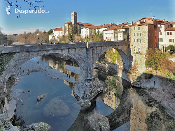 Ponte del Diavolo v Cividale del Friuli (Itálie)