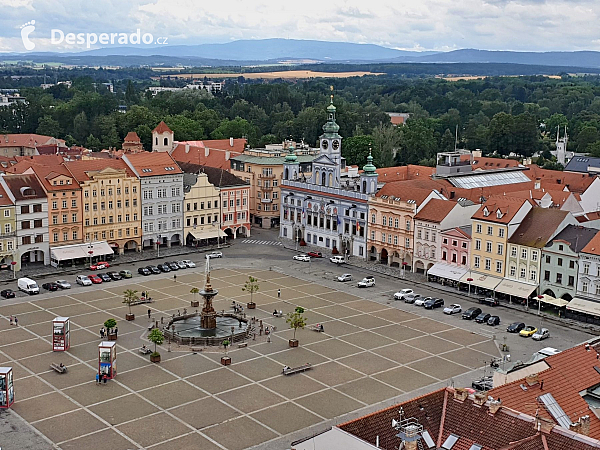 Náměstí Přemysla Otakara II. v Českých Budějovicích (Česká republika)