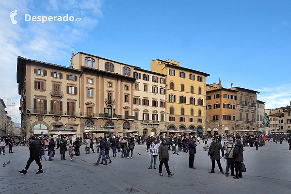 Náměstí Piazza della Signoria ve Florencii (Itálie)