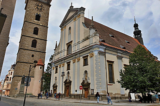 Katedrála svatého Mikuláše v Českých Budějovicích (Česká republika)