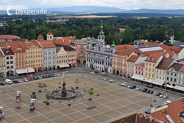 Náměstí Přemysla Otakara II. v Českých Budějovicích (Česká republika)