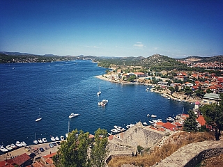 Výhľad z pevnosti sv. Michala na Šibenik (Chorvatsko)