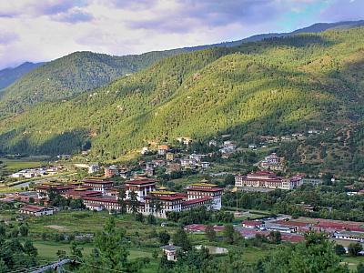 Městečko v horách (Bhútán)