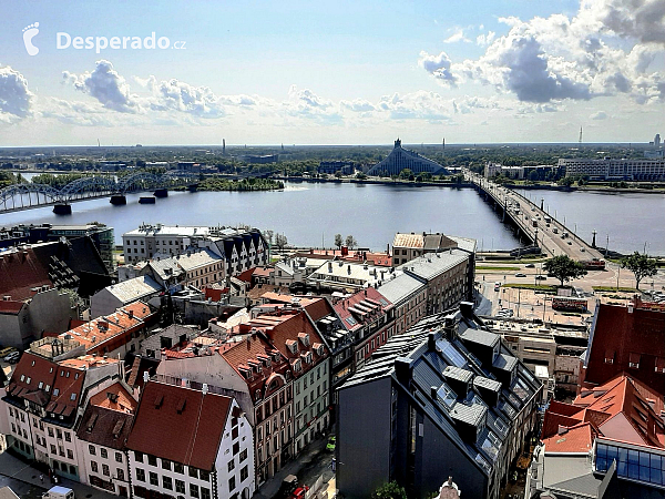 Vyhlídka z věže kostela sv. Petra (Riga - Lotyšsko)