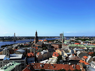 Vyhlídka z věže kostela sv. Petra (Riga - Lotyšsko)