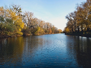 Pohľad na mŕtve rameno rieky Malý Dunaj (Slovensko)