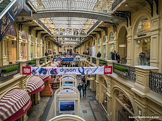 Obchodní dům GUM v Moskvě (Rusko)