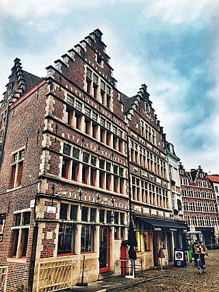 Domečky v Gentu (Belgie)