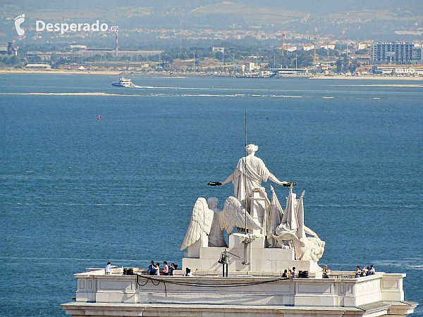 Výhled z Výtahu Santa Justa na Lisabon (Portugalsko)