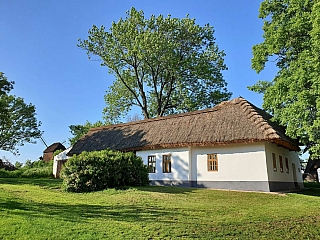 Skanzen lidových domků v obci Rymice na Kroměřížsku (Česká republika)