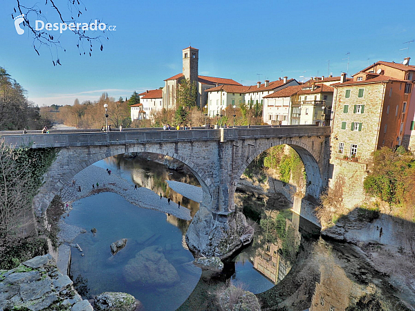 Ponte del Diavolo v Cividale del Friuli (Itálie)