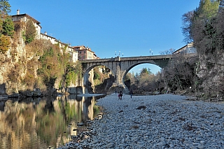 Ponte del Diavolo v Cividale del Friuli (Itálie)