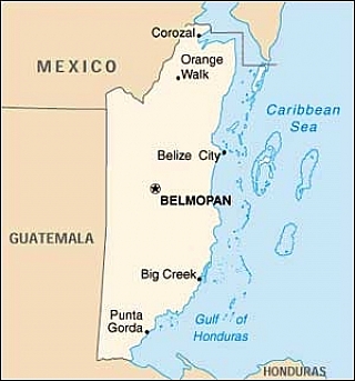 Mapa Belize