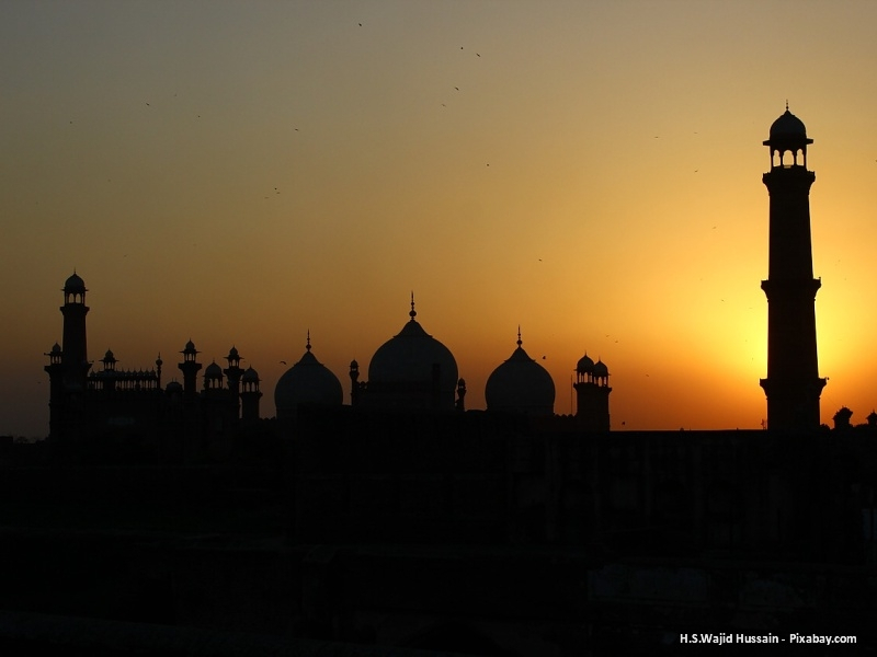 Západ slunce v Lahore (Pákistán)