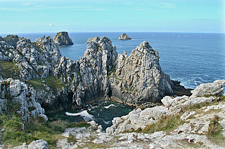 Pointe de Pen-Hir na poloostrově Crozon (Bretaň - Francie)