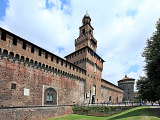 Hrad rodiny Sforzů v Miláně (Lombardie - Itálie)