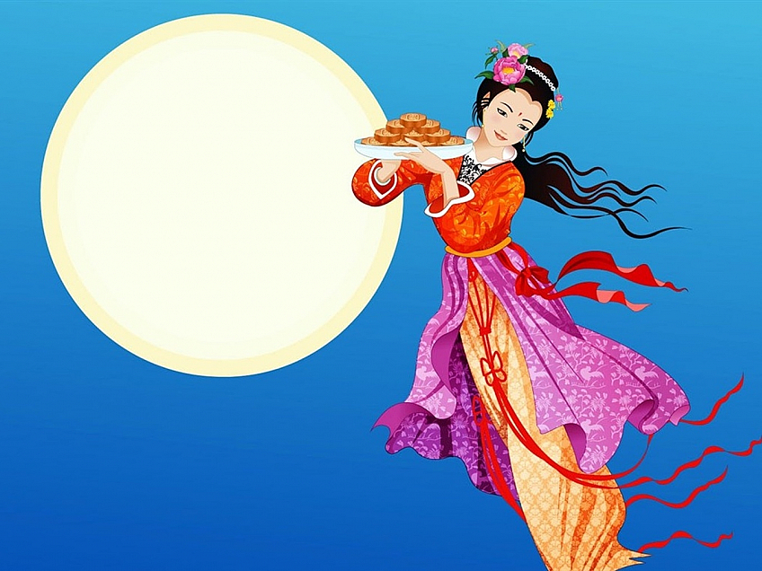 Bohyně Chang E - oslava Svátek středu podzimu (Tchaj-wan)