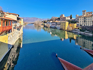 Ponte Vecchio v Bassano del Grappa (Veneto - Itálie)