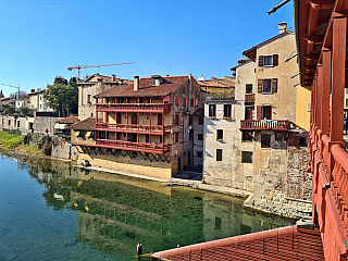 Ponte Vecchio v Bassano del Grappa (Veneto - Itálie)