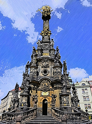 Sloup Nejsvětější Trojice v Olomouci (Česká republika)