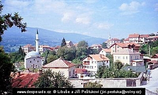 Pohled od pevnosti v Travnik (Bosna)