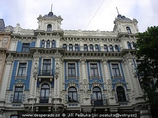 Riga - secesní budova (Lotyšsko)