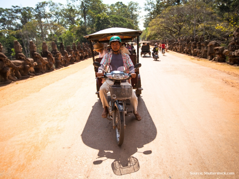Dopravní prostředek tuktuk (Kambodža)